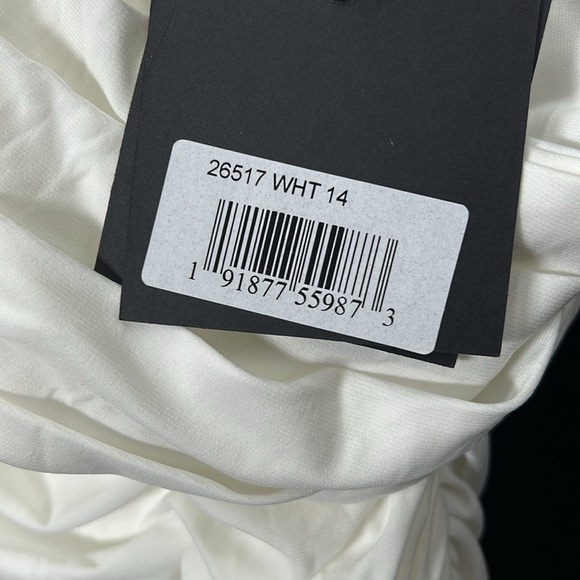 Mac Duggal 26517 NWT FOLDOVER OFF-THE-SHOULDER SLIT GOWN - Picture 8 of 8